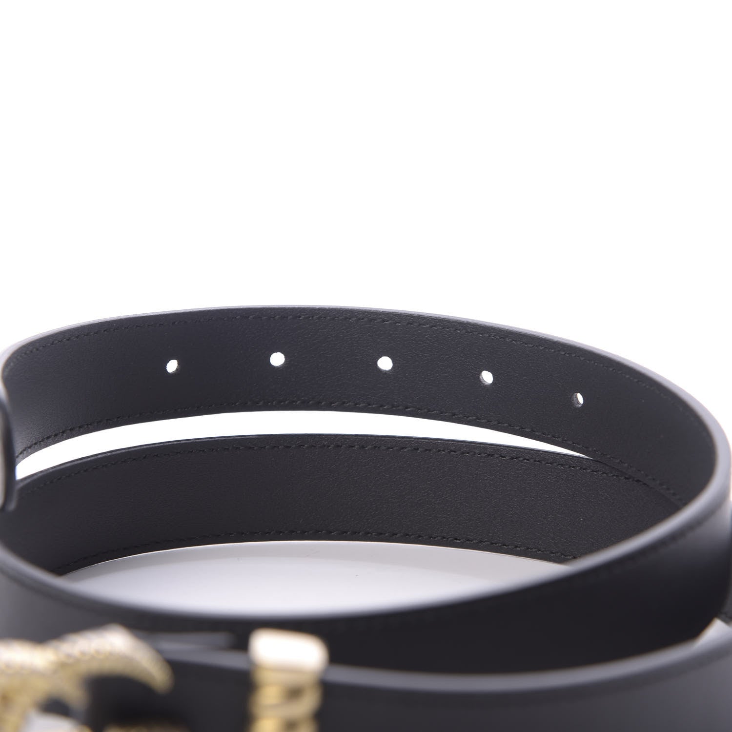 Gucci Moon Calfskin Torchon Double G 25mm Belt 80 32 Black 6 of 8