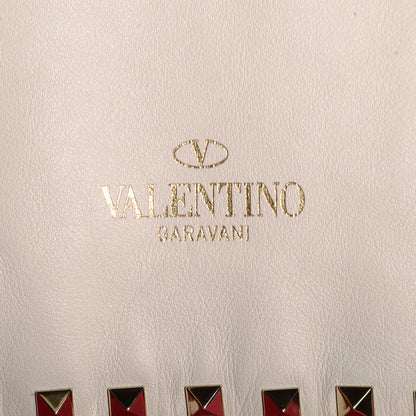 Valentino Garavani Vitello Oversized Rockstud Zip Wristlet Pouch Light Ivory 7 of 8