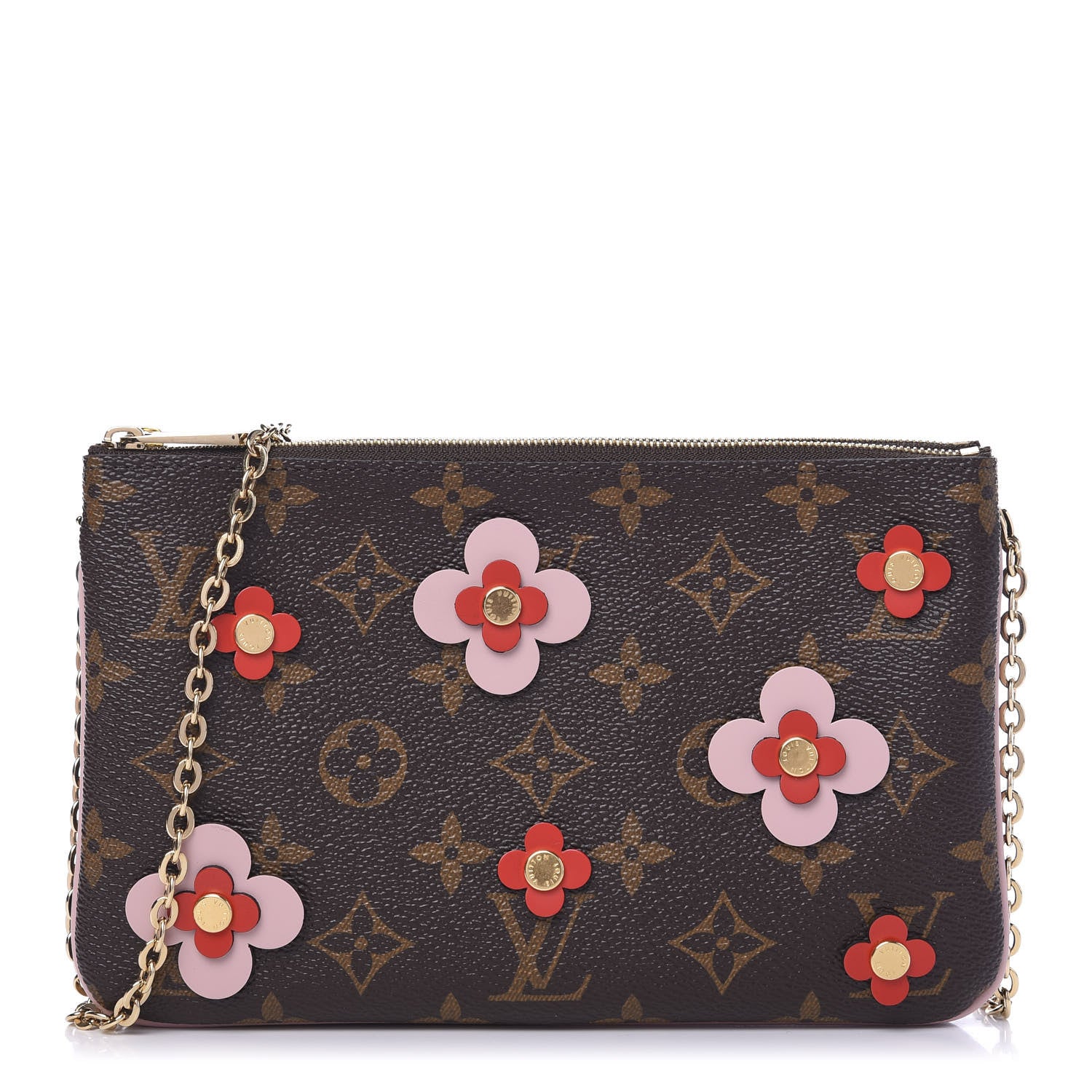 Louis Vuitton Monogram Blooming Flowers Double Zip Pochette 1 of 13