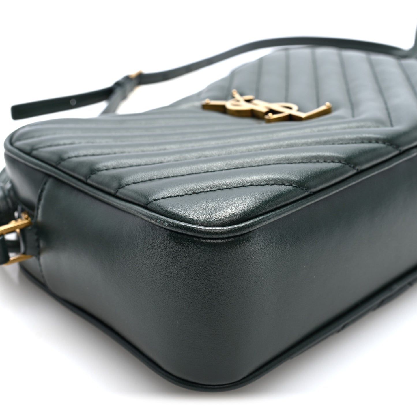 Calfskin Matelasse Monogram Lou Camera Bag Vert Fonce