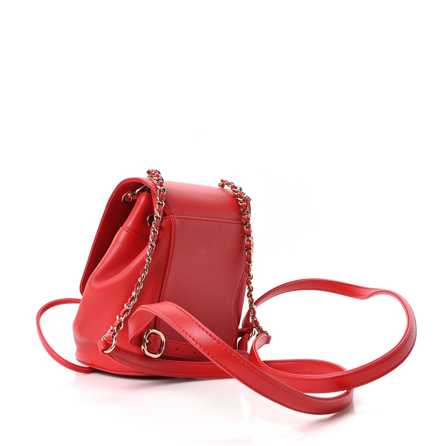 Chanel Lambskin CC Mania Backpack Red 2 of 9