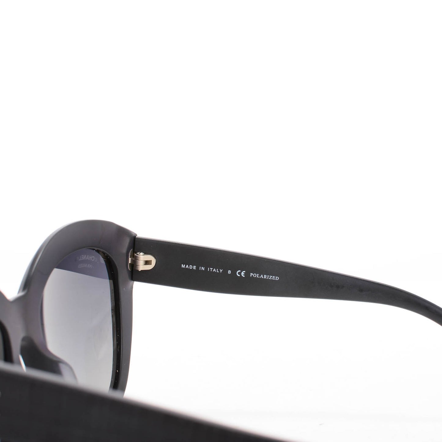 Tweed Effect CC Polarized Butterfly Signature Sunglasses 5332-A Black