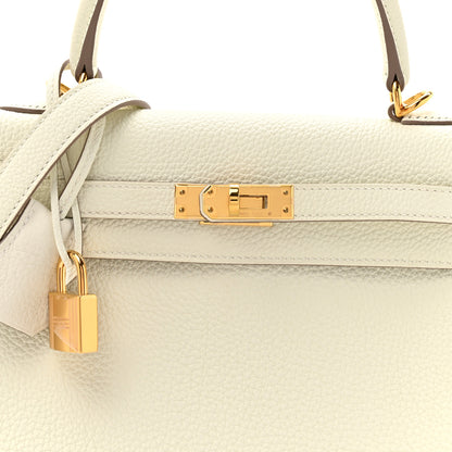 Hermes Togo Kelly Retourne 25 Mushroom 8 of 13