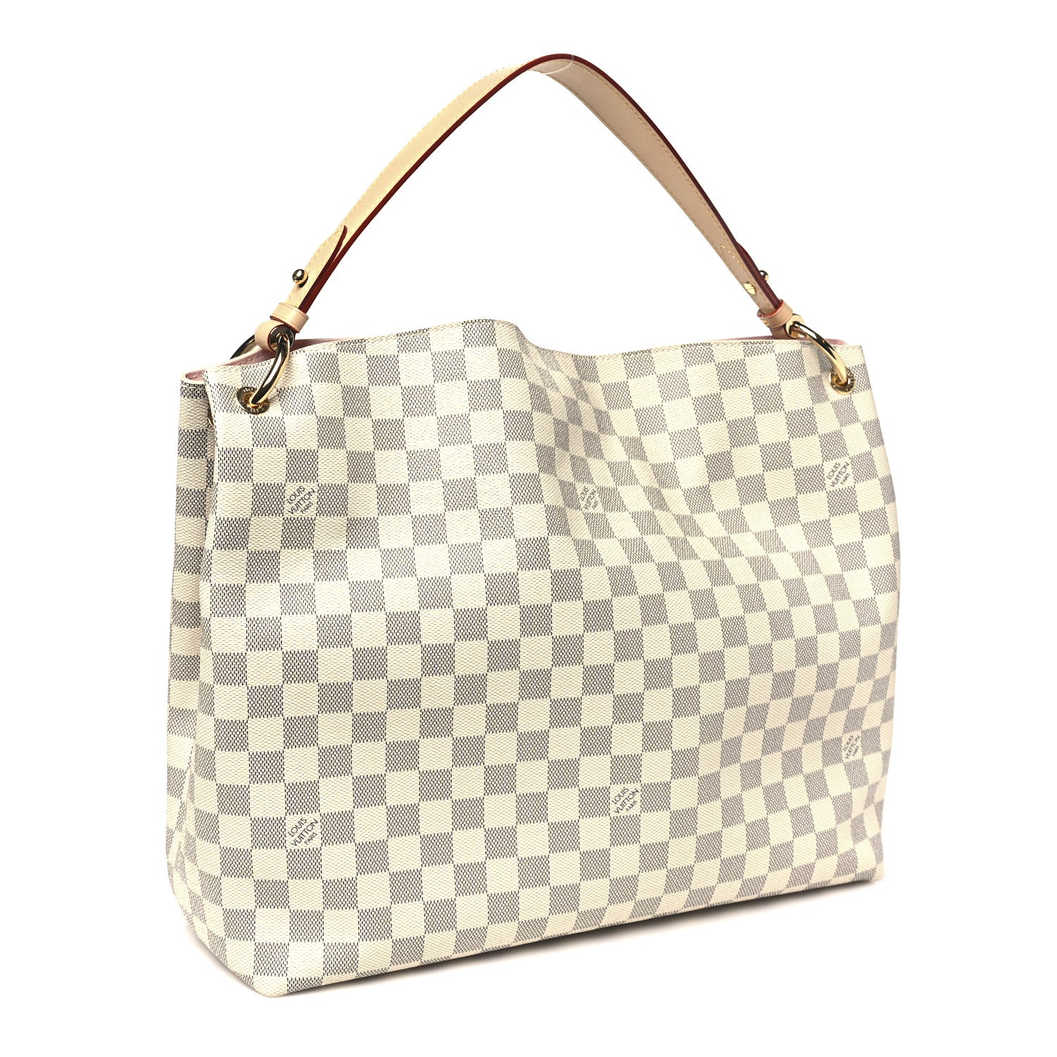 Louis Vuitton Damier Azur Graceful MM Rose Ballerine 2 of 9