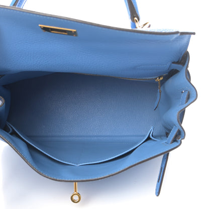 Hermes Togo Kelly Retourne 28 Bleu Paradise 14 of 42