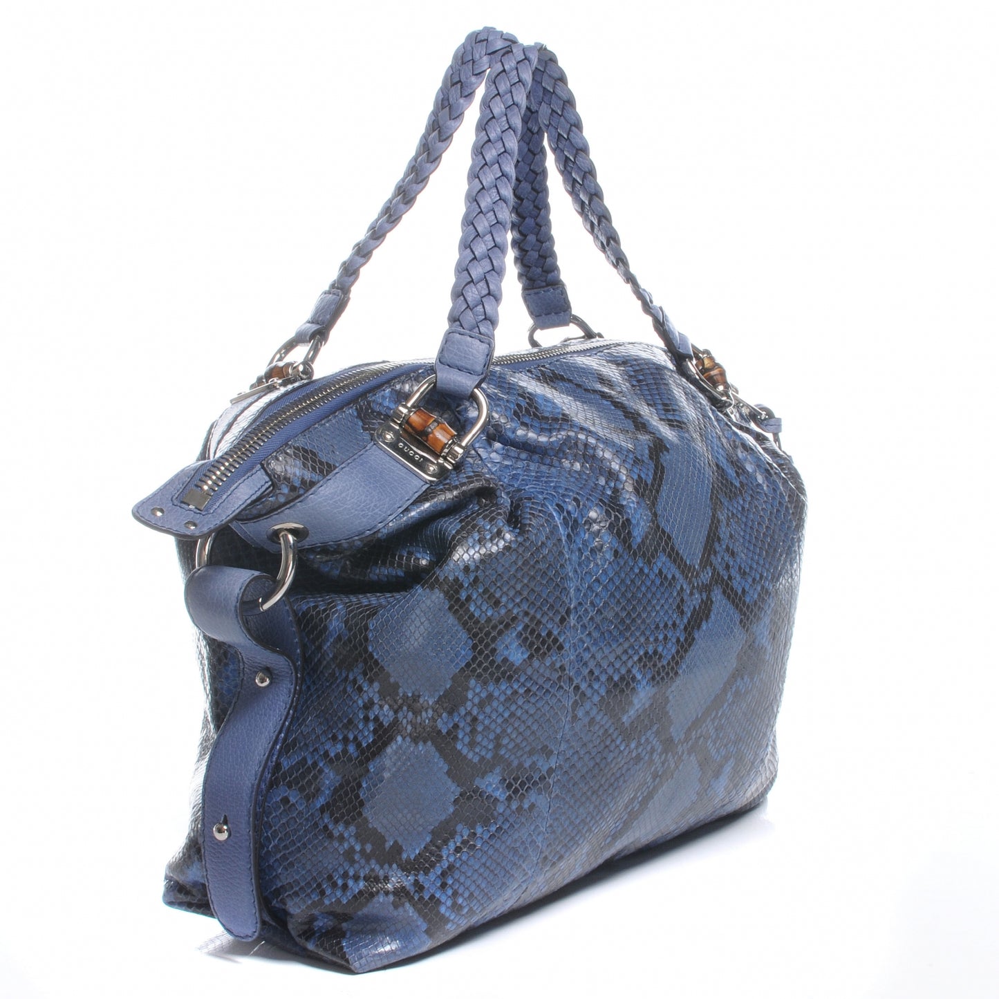 Python Bamboo Bar Large Tote Blue