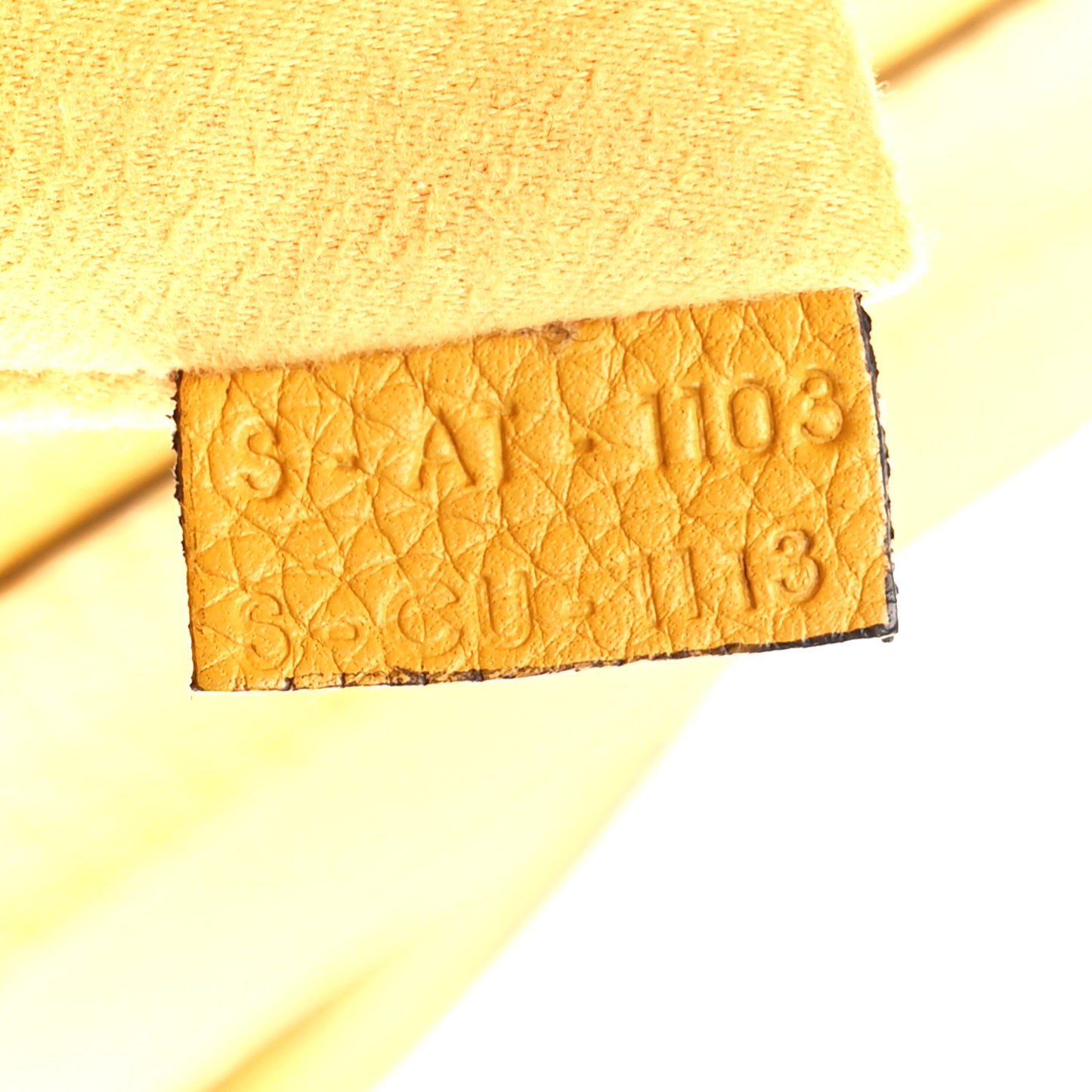 Drummed Calfskin Mini Luggage Ocre