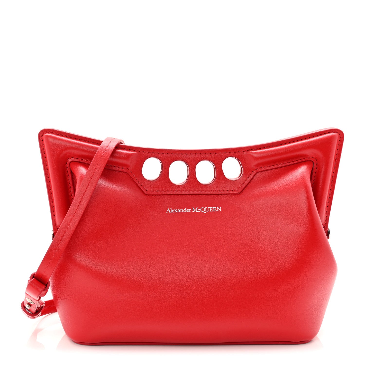 Alexander McQueen Calfskin The Peak Mini Bag Welsh Red 1 of 10