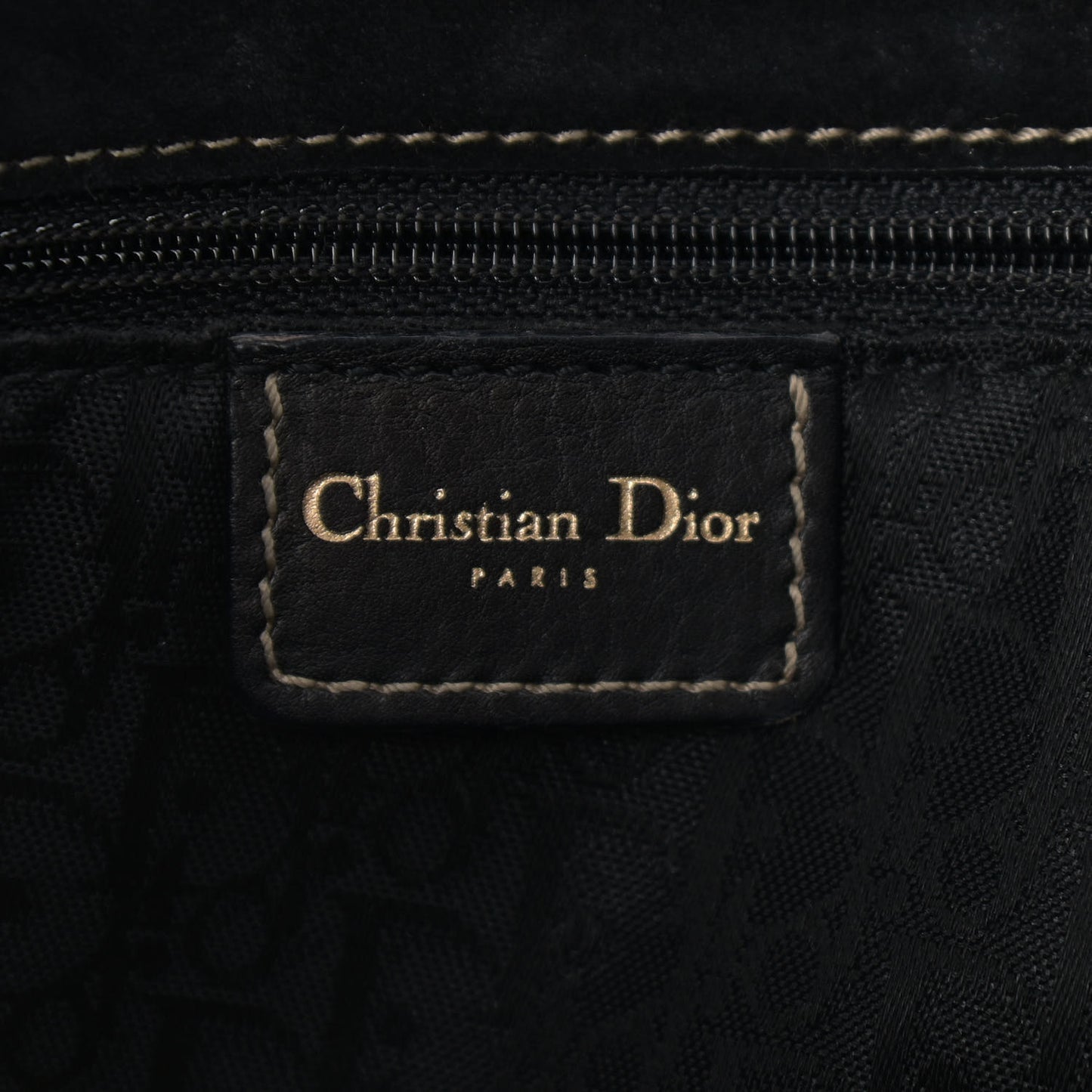 Grained Calfskin Double Saddle Bag Black