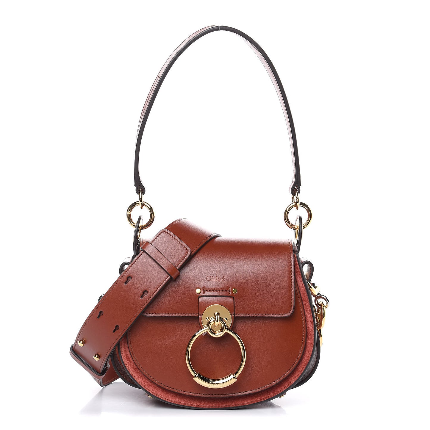 Calfskin Small Tess Bag Sepia Brown