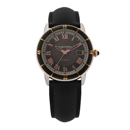 Cartier Stainless Steel 18K Pink Gold Fabric 42mm Ronde Croisiere De Cartier Automatic Watch Grey 1 of 4