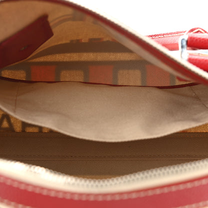 Chanel Coated Canvas Le Train Boston Bag Red 6 of 17
