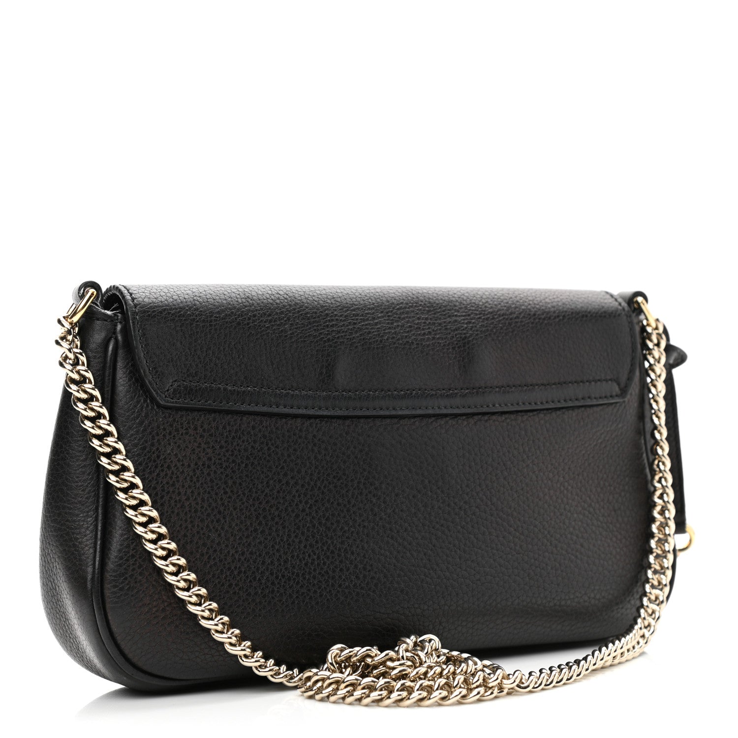 Gucci Pebbled Calfskin Medium Soho Flap Crossbody Black 3 of 14