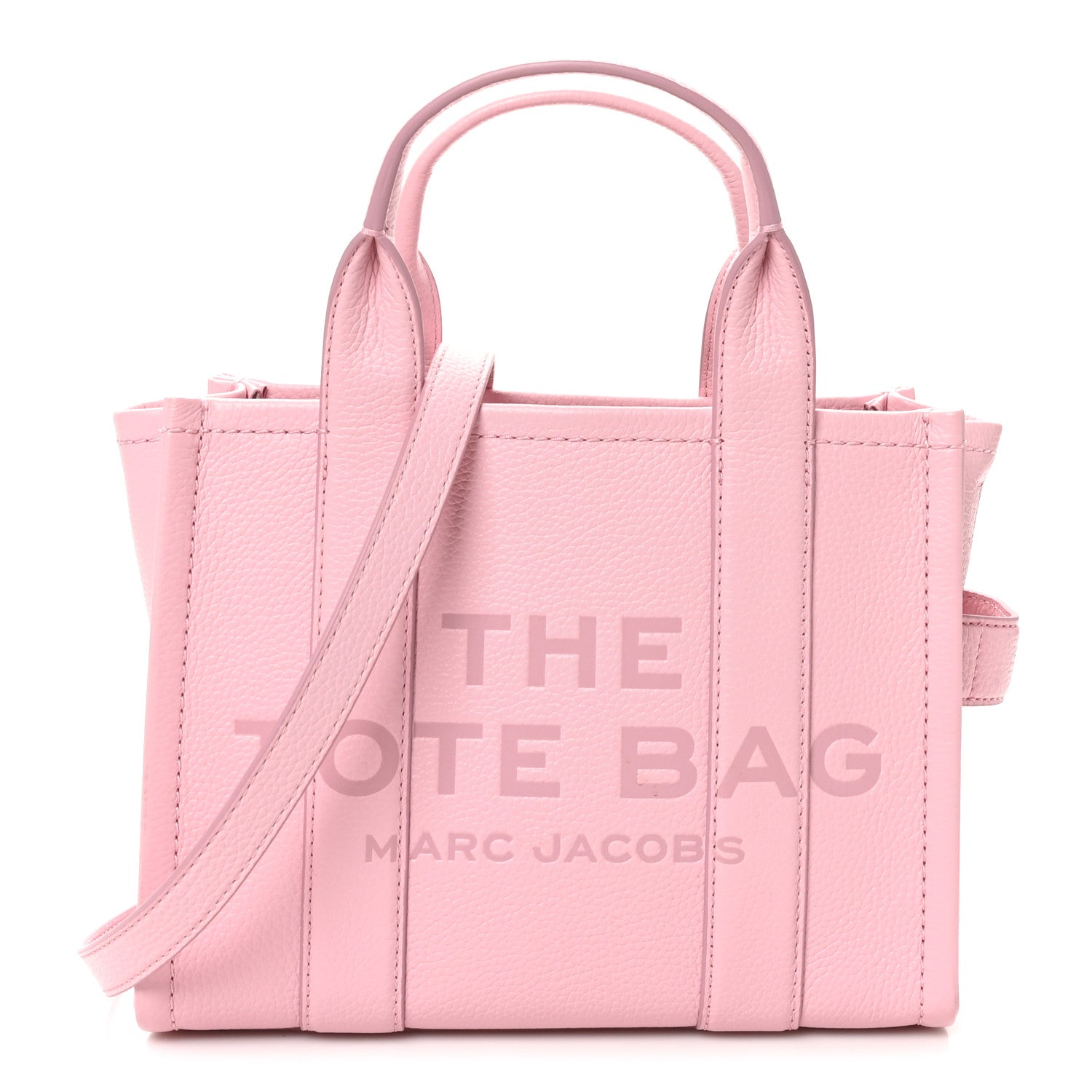 Marc Jacobs Grained Calfskin Small The Tote Bag Ribbon Pink 1 of 9