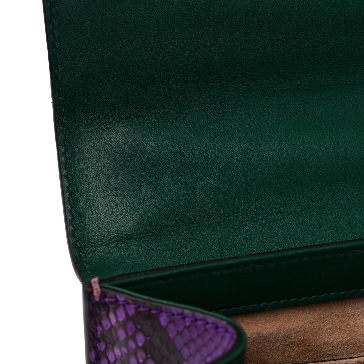 Snakeskin Small Padlock Shoulder Bag Green Pink Purple