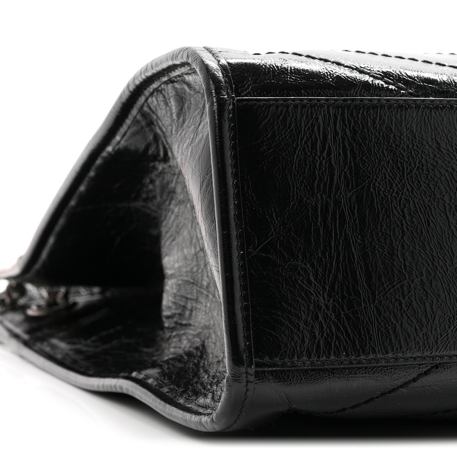 Saint Laurent Crinkled Calfskin Matelasse Monogram Large Niki Shopper Tote Black 9 of 11
