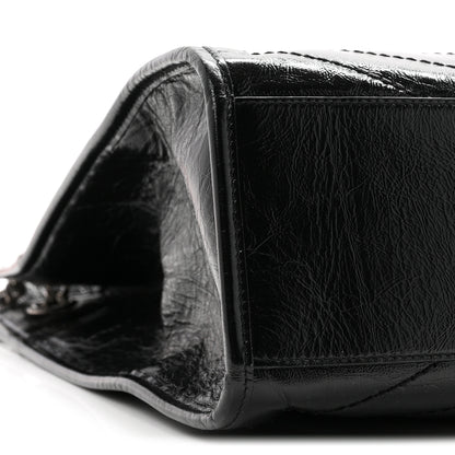 Saint Laurent Crinkled Calfskin Matelasse Monogram Large Niki Shopper Tote Black 9 of 11