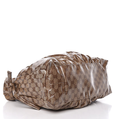 Gucci Crystal Monogram Medium Hysteria Tote Brown 4 of 10