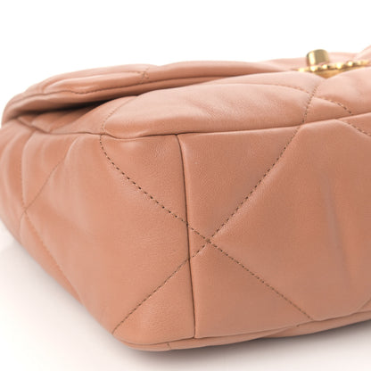 Chanel Lambskin Quilted Large Chanel 19 Flap Brown 8 of 9