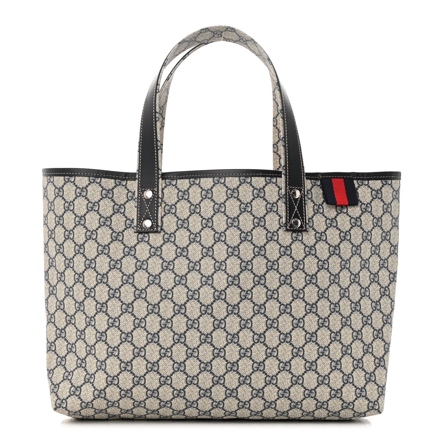 GG Plus Monogram Medium Signature Web Loop Tote Navy