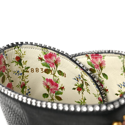 Gucci Calfskin Floral Crystal Embroidered Fosca Boots 38 Black 8 of 9