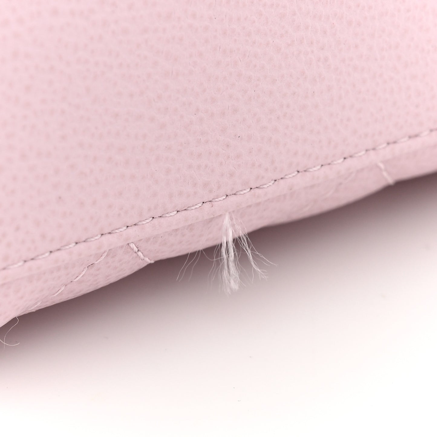 Grained Calfskin Quilted CC Box Clutch With Chain Rose