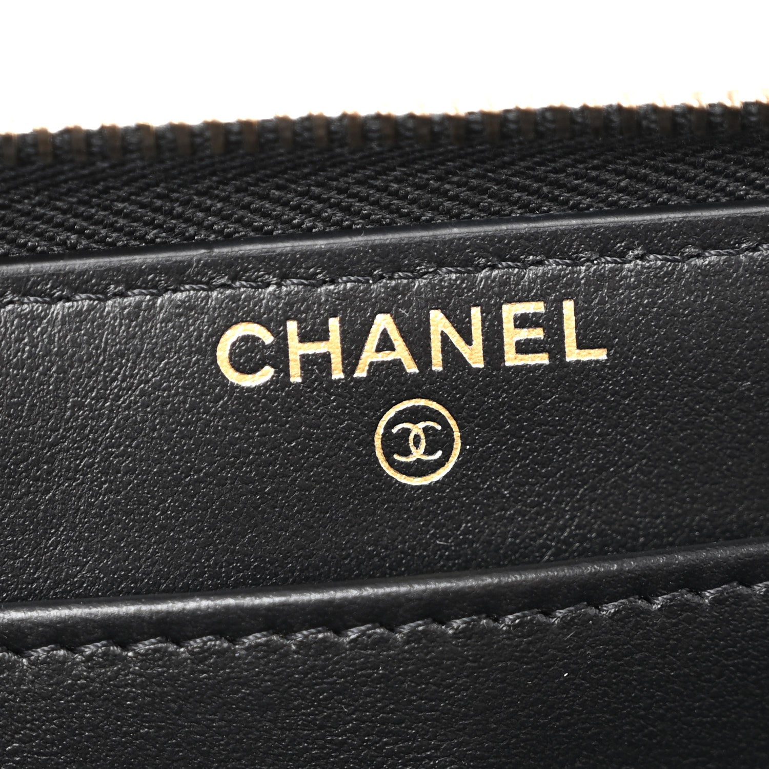 Chanel Caviar Quilted Enamel Long Zipped Wallet Black 6 of 9