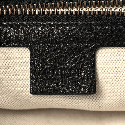 Gucci Grained Calfskin Logo Half Moon Hobo Black 6 of 9