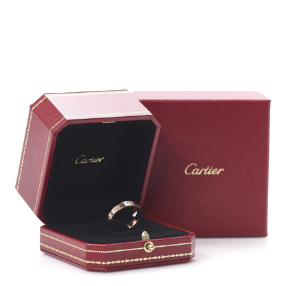 Cartier 18K Pink Gold Diamond 4mm LOVE Wedding Band Ring 57 8 6 of 6