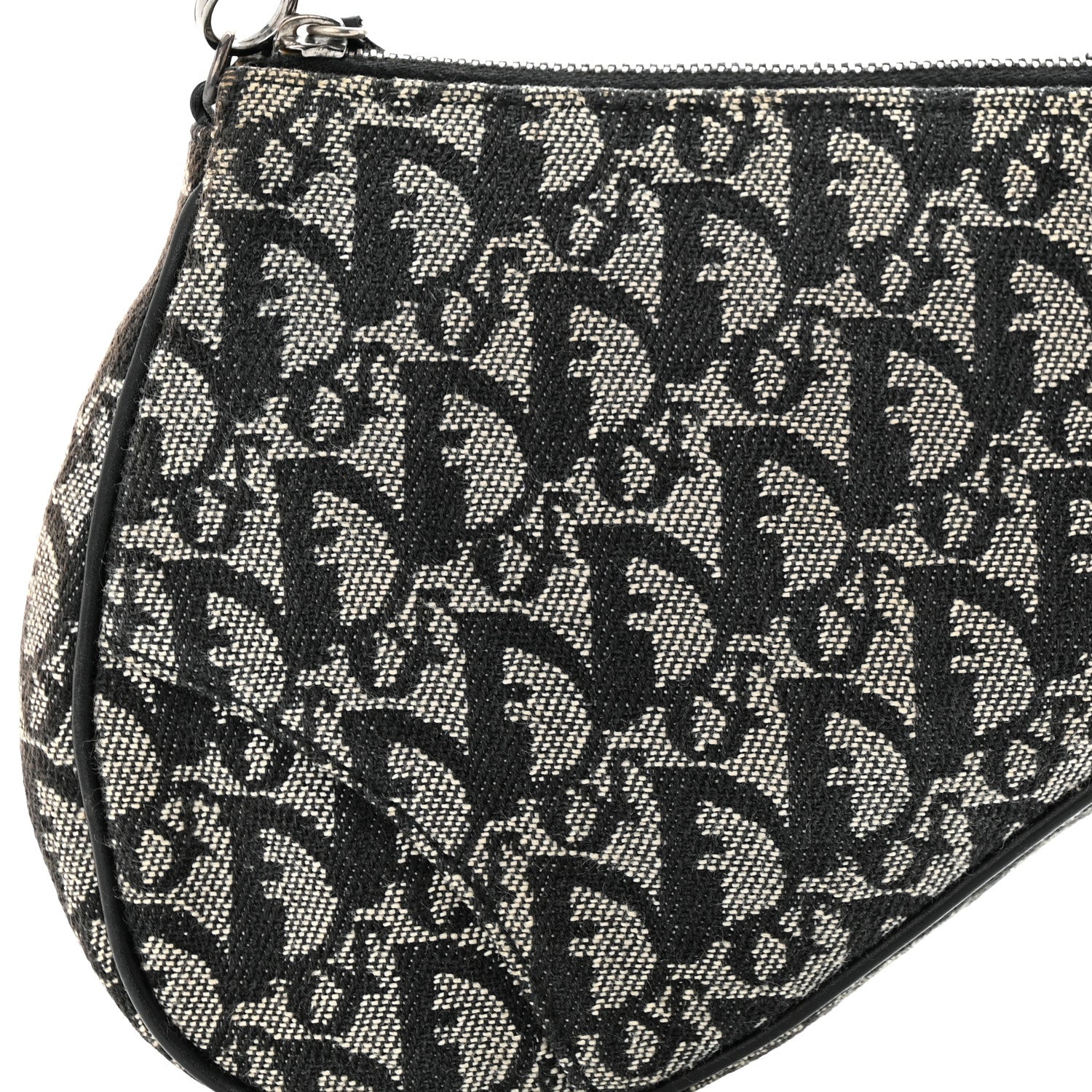 Christian Dior Monogram Mini Saddle Pochette Black 8 of 15