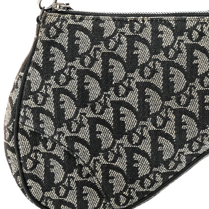 Christian Dior Monogram Mini Saddle Pochette Black 8 of 15