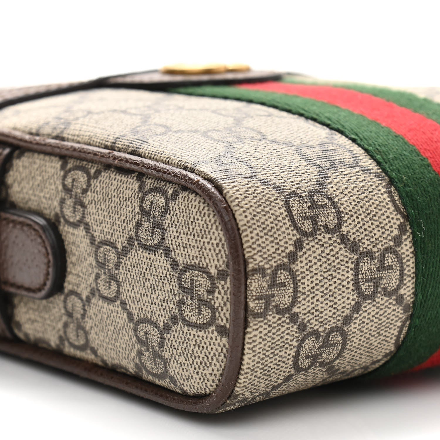 Gucci GG Supreme Monogram Web Mini Ophidia Messenger Brown 9 of 11