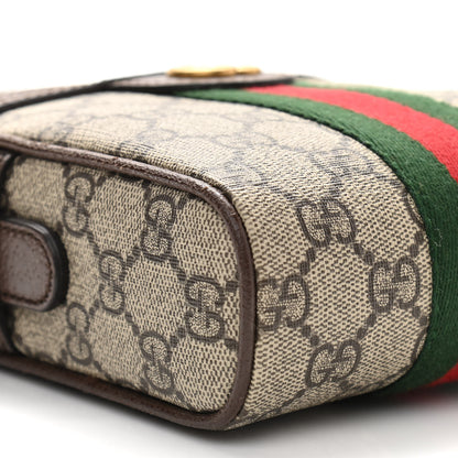 Gucci GG Supreme Monogram Web Mini Ophidia Messenger Brown 9 of 11