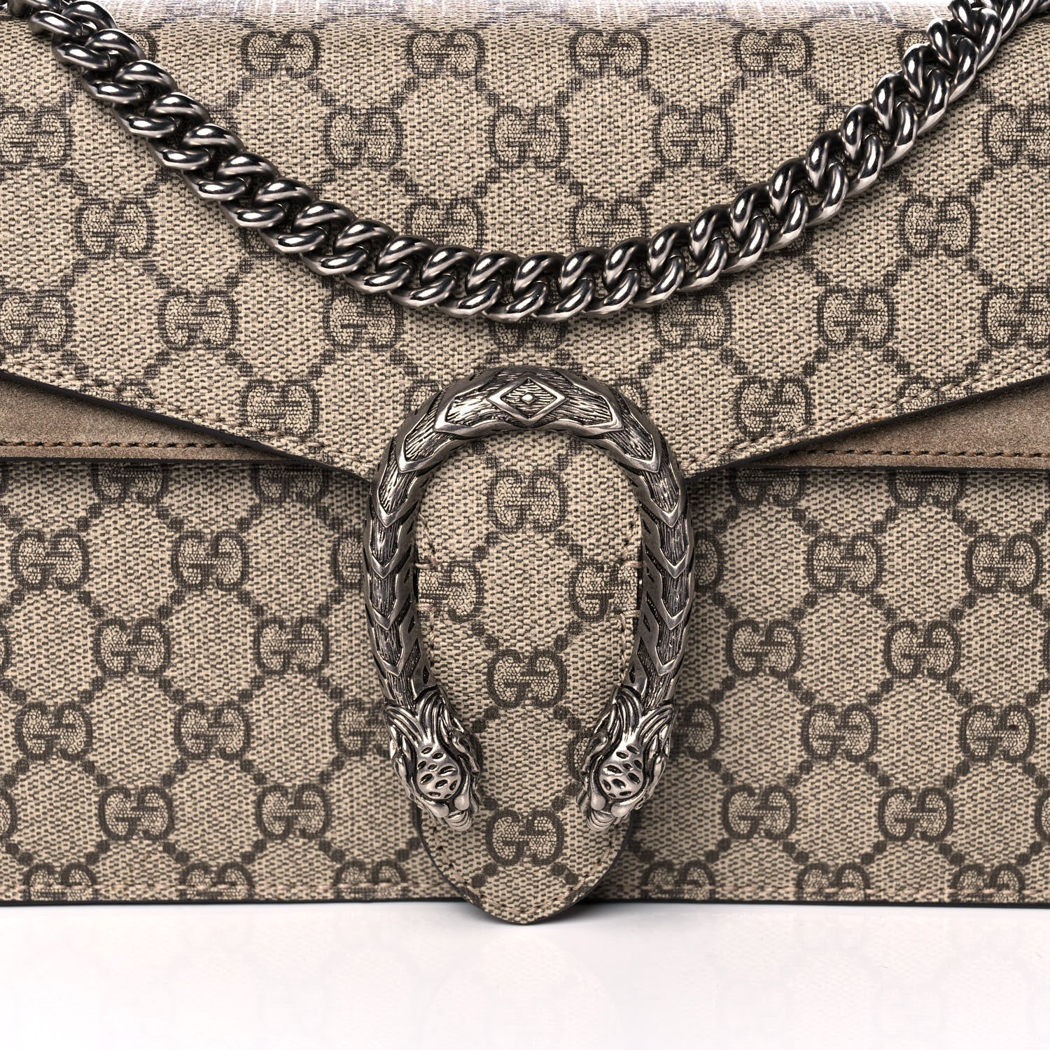 Gucci GG Supreme Monogram Small Dionysus Shoulder Bag Taupe 8 of 12