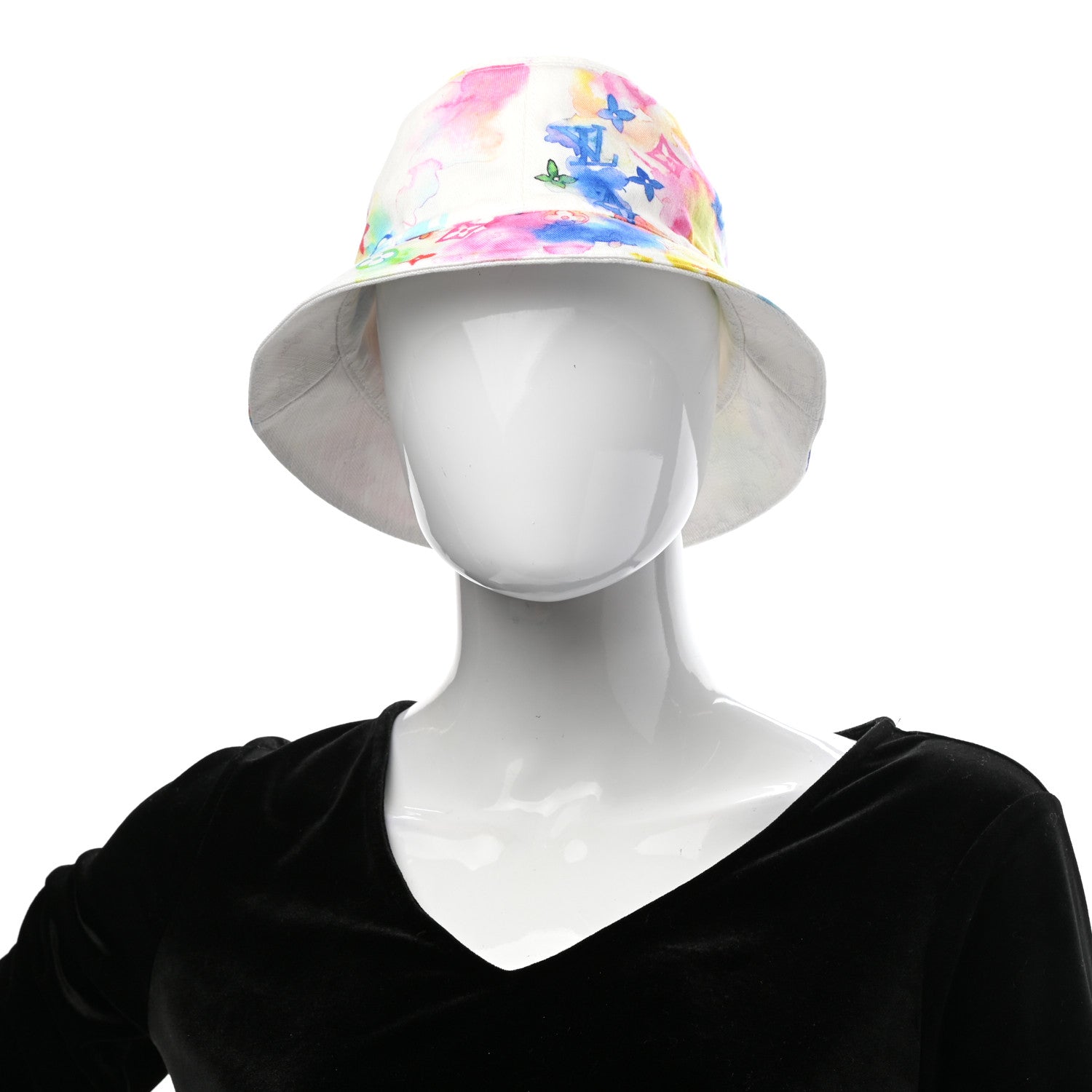 Louis Vuitton Watercolor Cotton Transformable Bob Bucket Hat 58 Multicolor 2 of 10