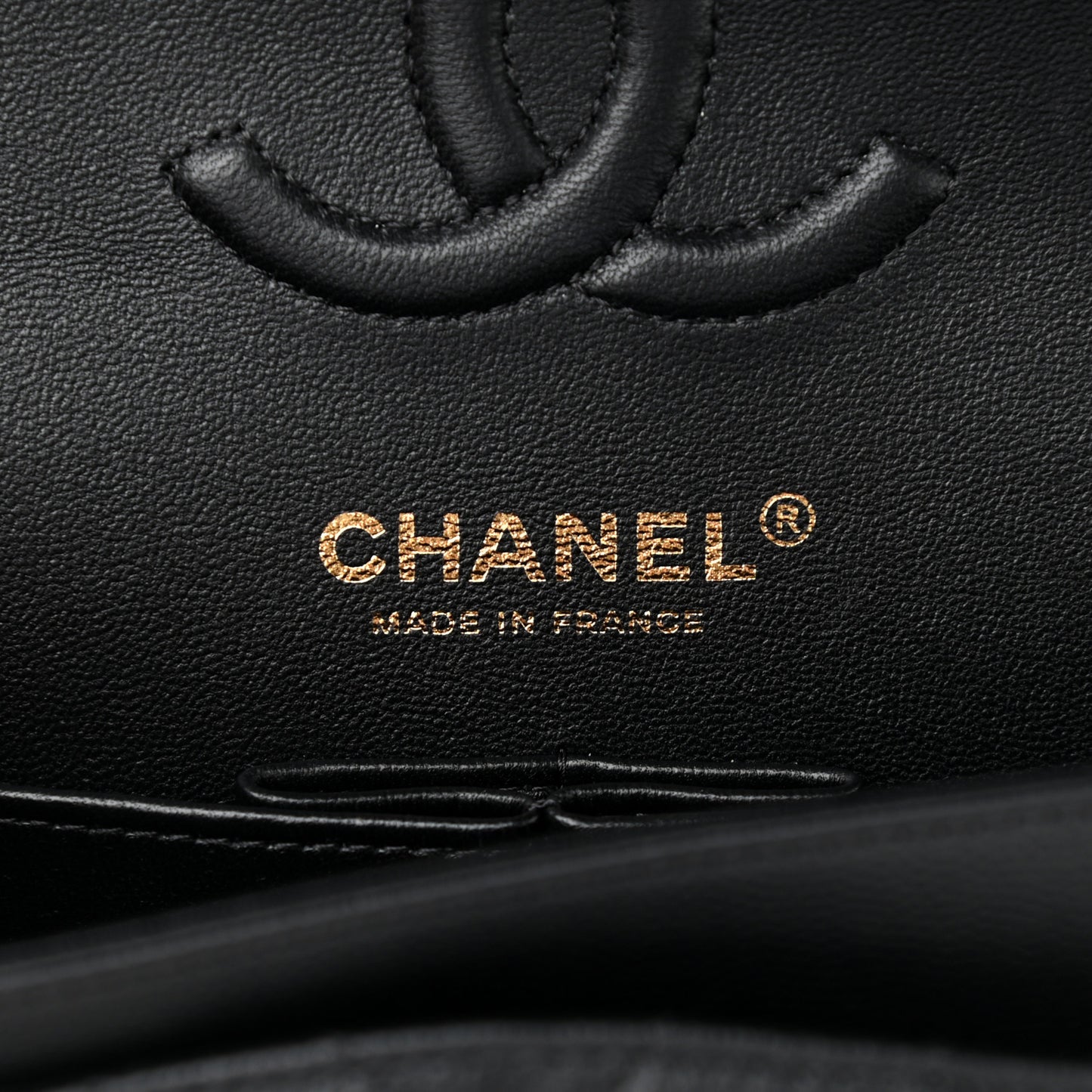 Caviar Chevron Quilted Small Double Flap Black