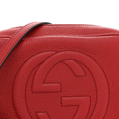 Gucci Pebbled Calfskin Small Soho Disco Bag Tabasco Red 8 of 13