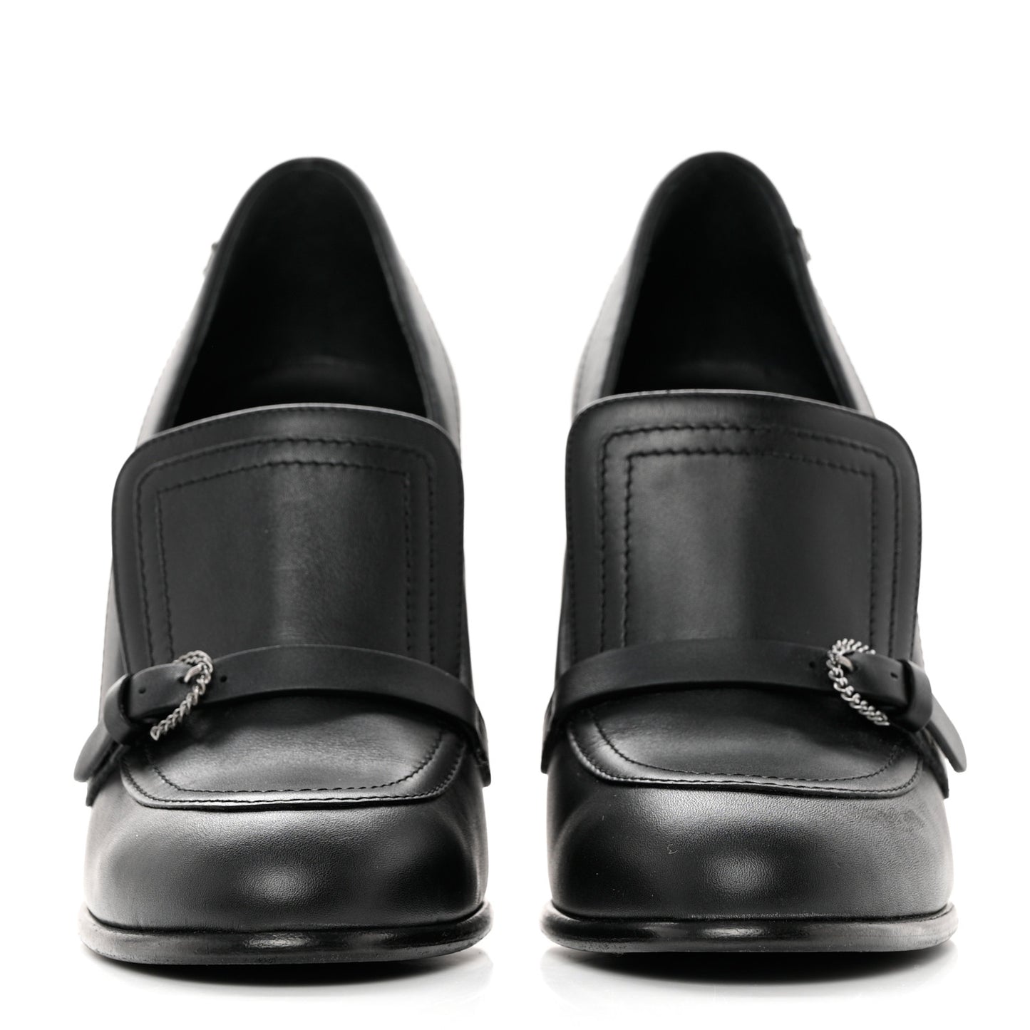 Calfskin Buckle Pumps 37 Black