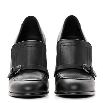 Chanel Calfskin Buckle Pumps 37 Black 2 of 9