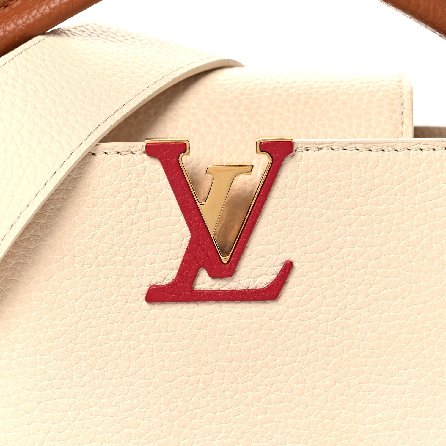 Louis Vuitton Taurillon Capucines Mini Beige Brown 7 of 11