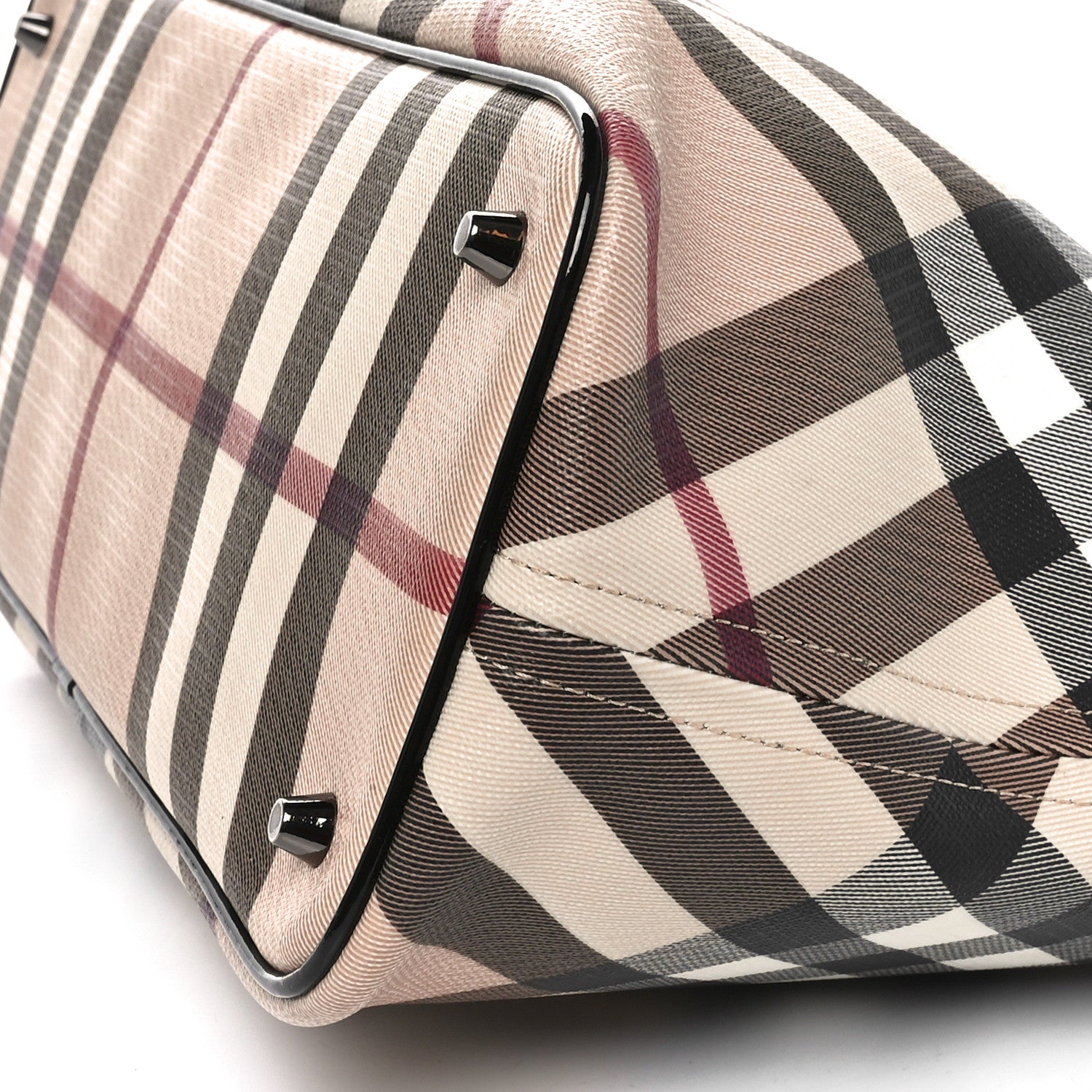 Burberry Supernova Check Small Nickie Tote Black 9 of 9