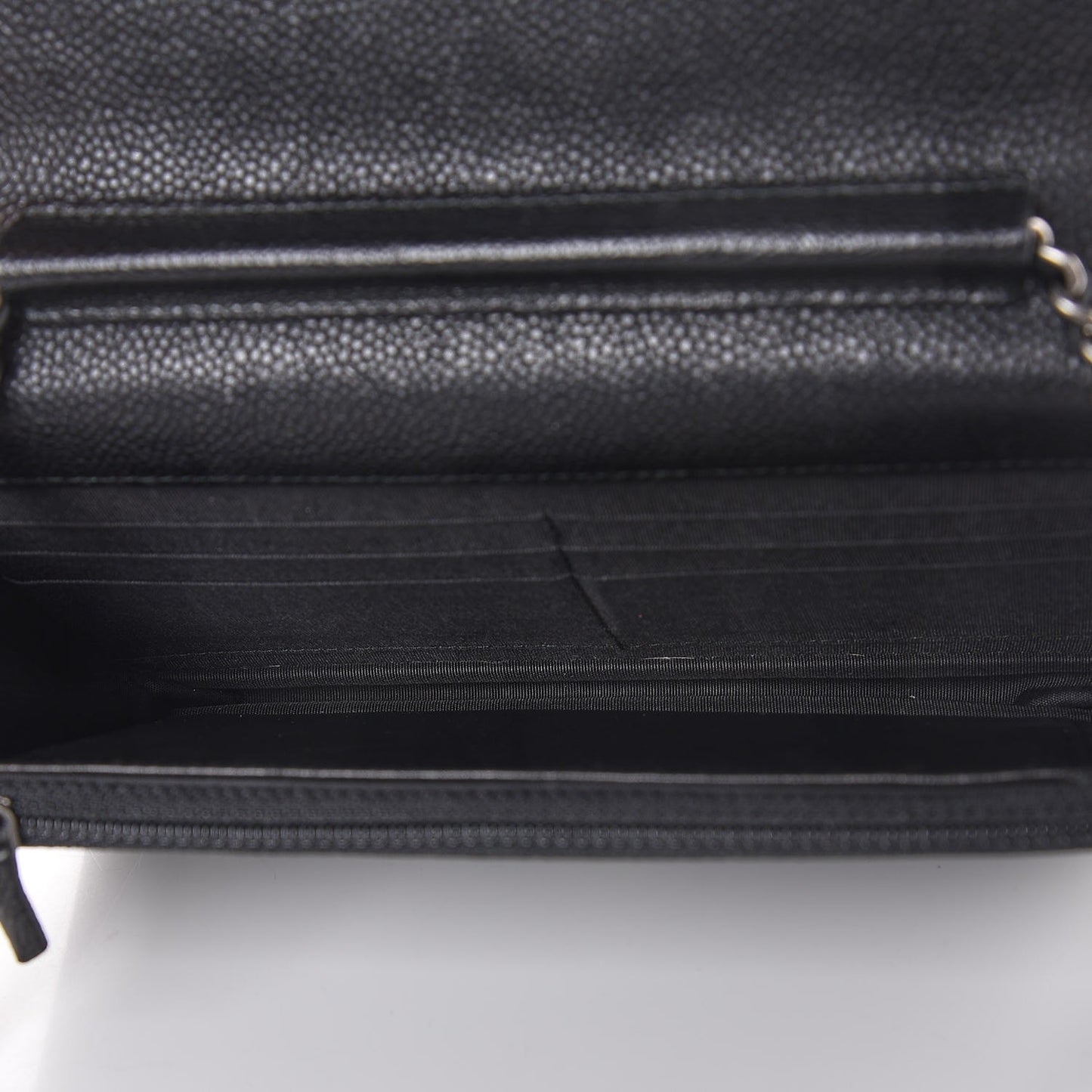 Caviar Quilted Boy Wallet On Chain WOC Black