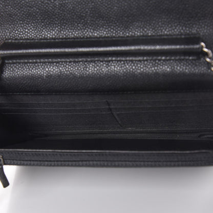 Chanel Caviar Quilted Boy Wallet On Chain WOC Black 5 of 9