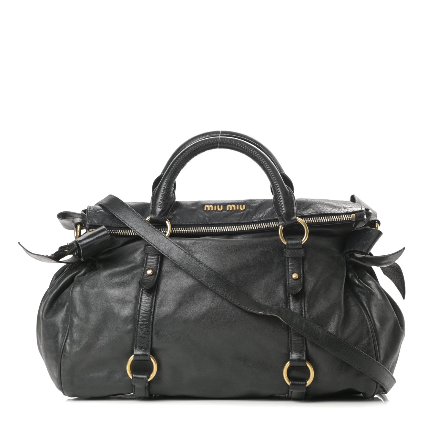 Soft Calfskin Small Bow Bag Black