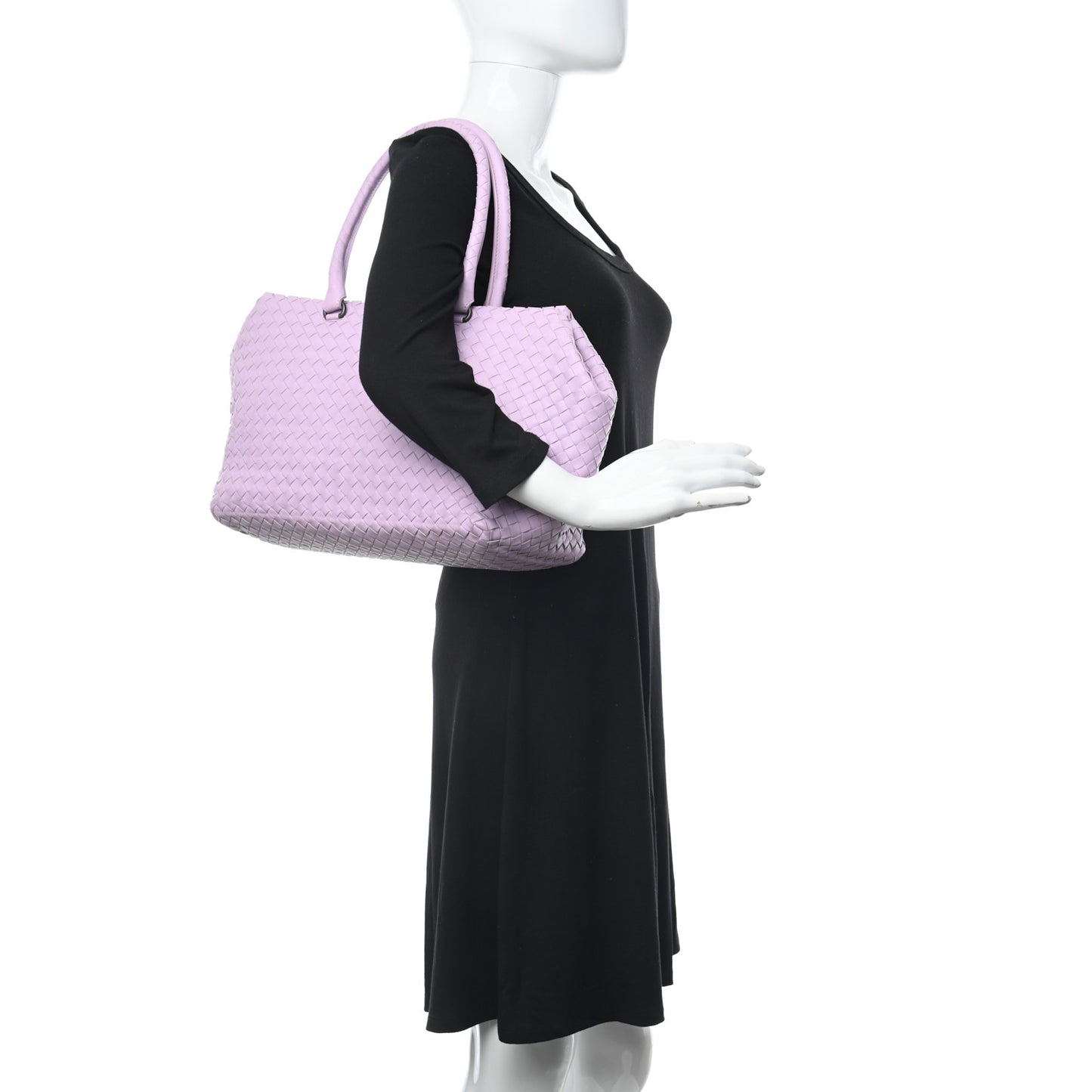 Nappa Intrecciato Brick Tote Parme
