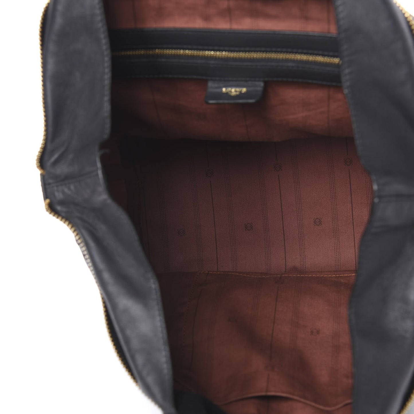 Lambskin Satchel Black Tan