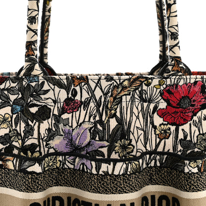 Christian Dior Canvas Embroidered Mille Fleurs Catherine Tote Multicolor 8 of 13