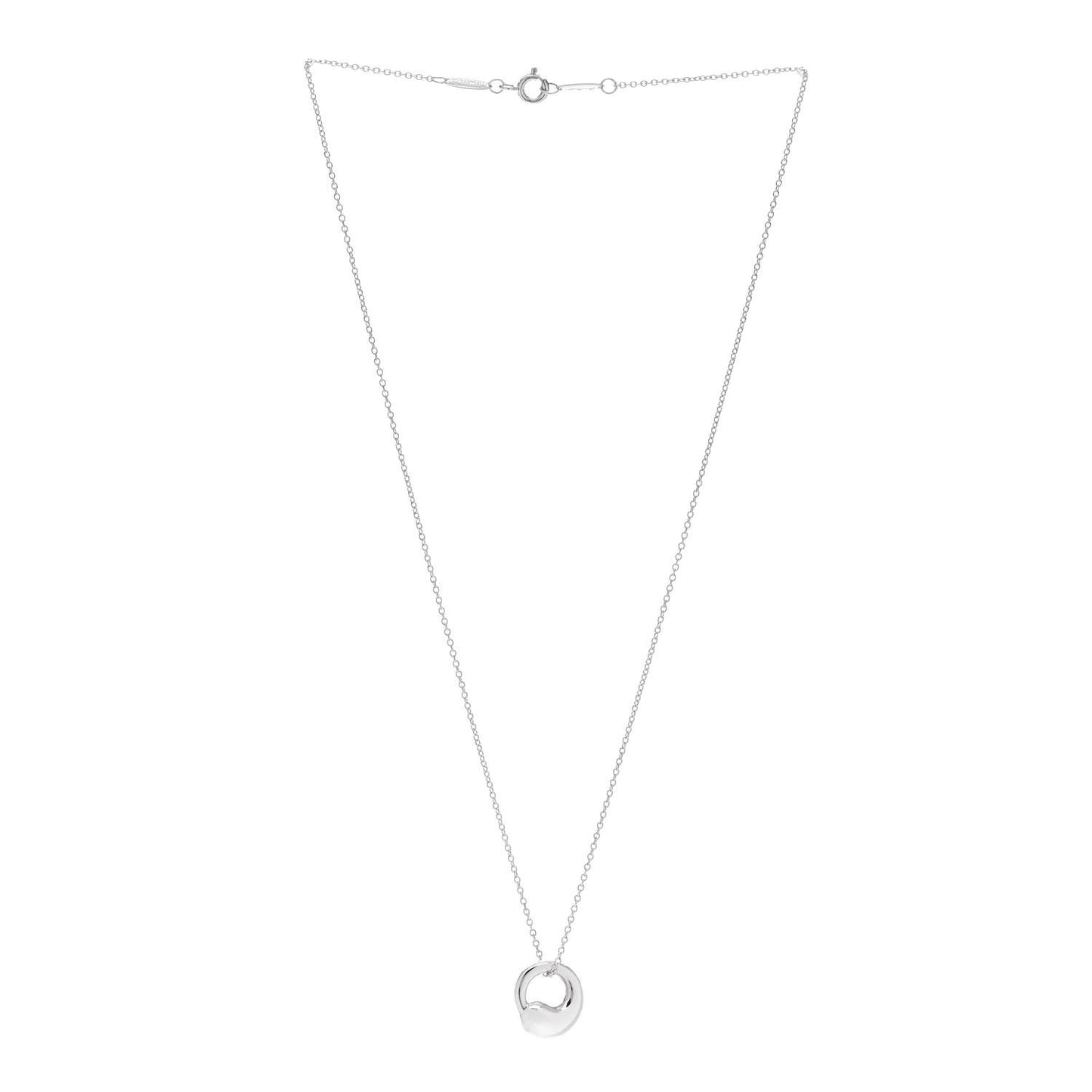 Sterling Silver 12mm Elsa Peretti Eternal Circle Pendant Necklace