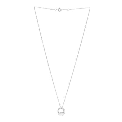 Tiffany Sterling Silver 12mm Elsa Peretti Eternal Circle Pendant Necklace 3 of 6