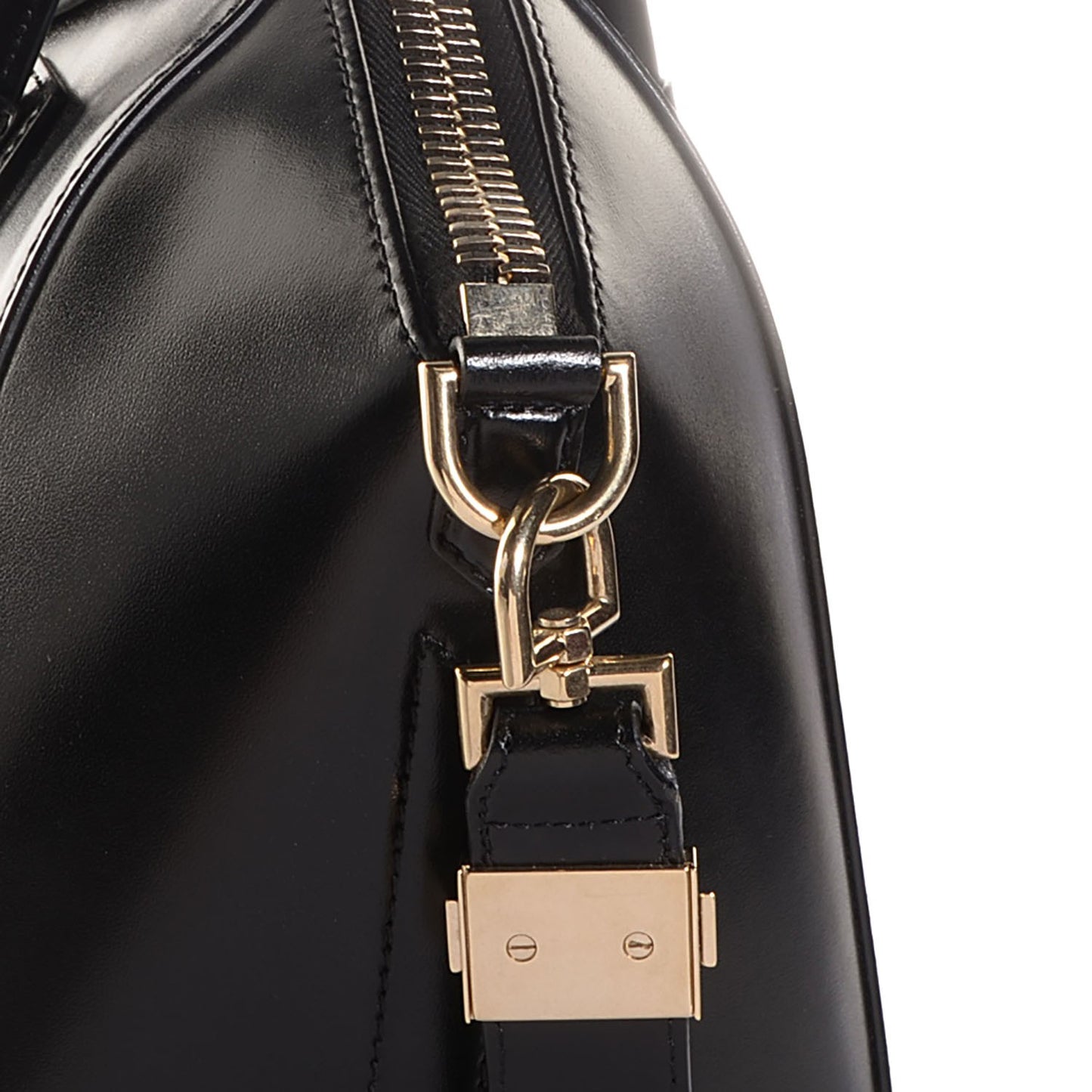 Shiny Lord Calfskin Medium Antigona Black